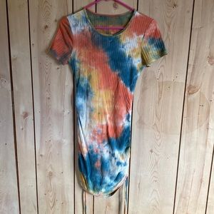 Tie dye mini dress
